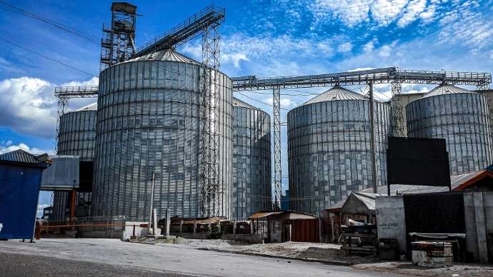 Silos in a Processing Plant