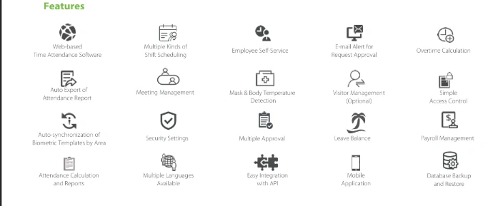 Feature of ZKTeco Biotime Time and Attendance Software